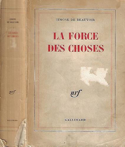 La Force des choses - Simone de Beauvoir - copertina