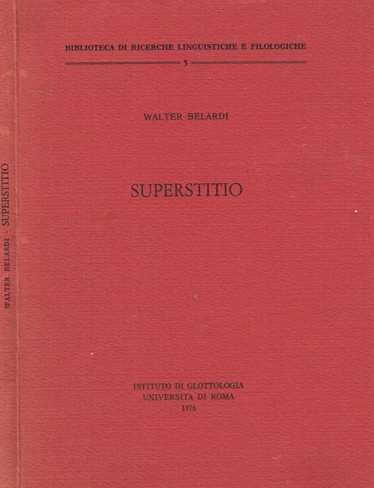 Superstitio - Walter Belardi - copertina