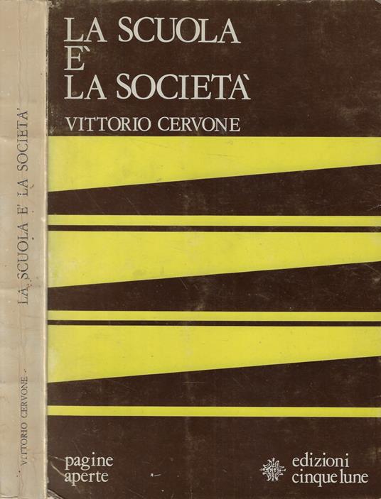 La scuola è la società - Vittorio Cervone - copertina