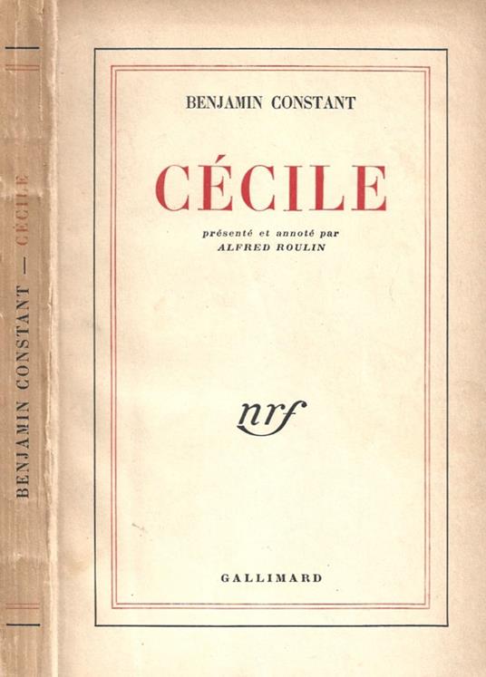 Cécile - Benjamin Constant - copertina