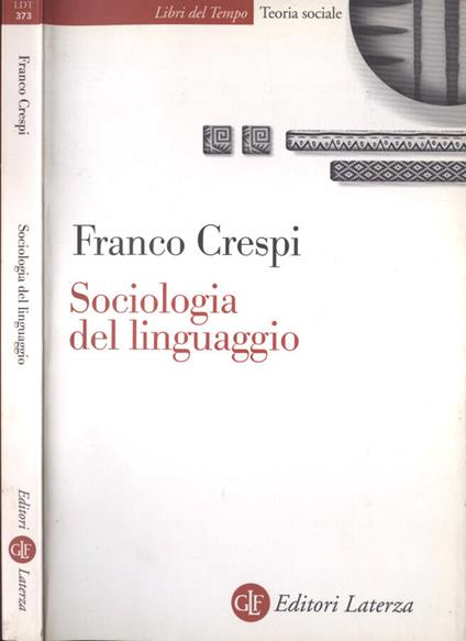 Sociologia del linguaggio - Franco Crespi - copertina