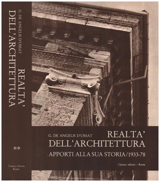Realtà dell'architettura vol.II - Guglielmo De Angelis d'Ossat - copertina