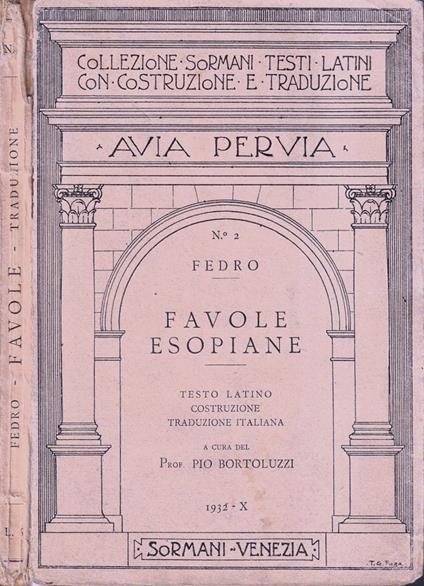 Favole esopiane - Fedro - copertina