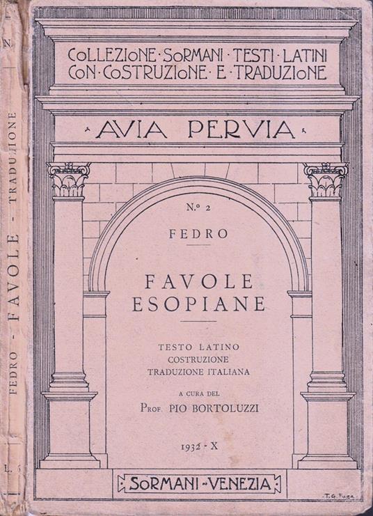 Favole esopiane - Fedro - copertina