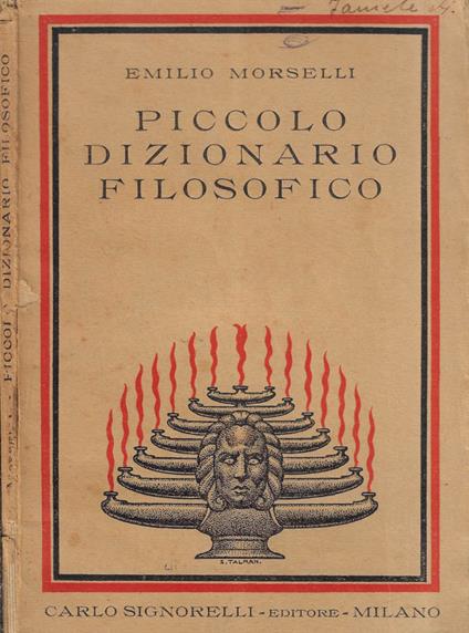 Piccolo dizionario filosofico - Emilio Morselli - copertina