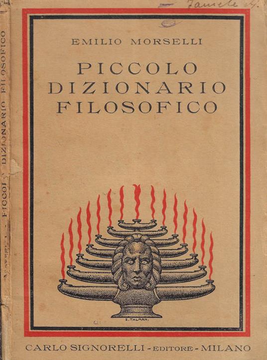 Piccolo dizionario filosofico - Emilio Morselli - copertina