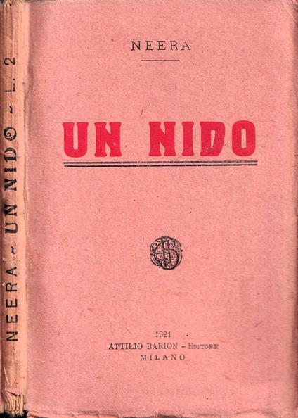 Un nido - Neera - copertina