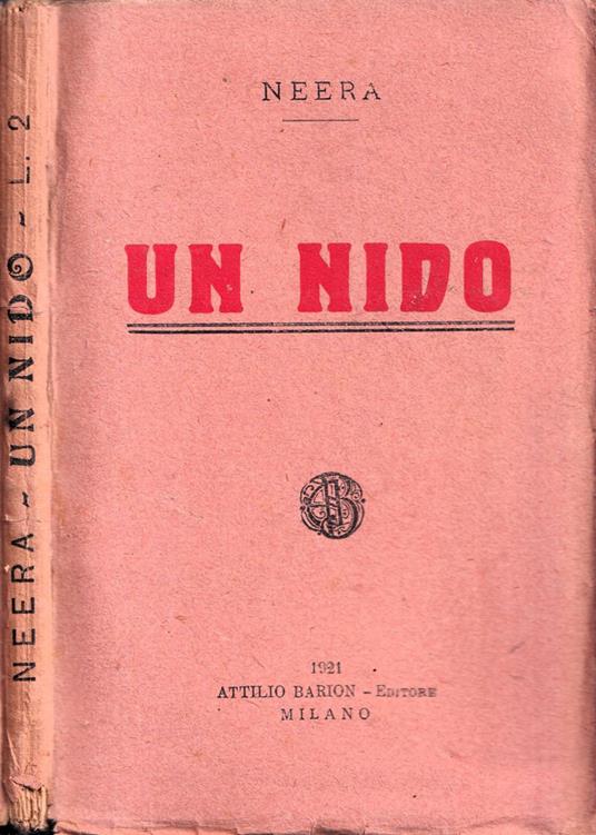 Un nido - Neera - copertina