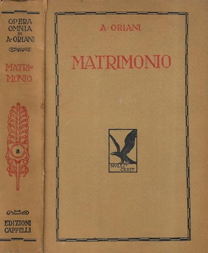 Matrimonio - Alfredo Oriani - copertina