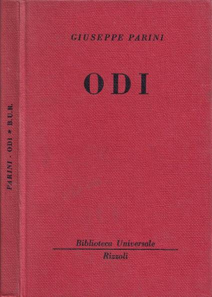 Odi - Giuseppe Parini - copertina