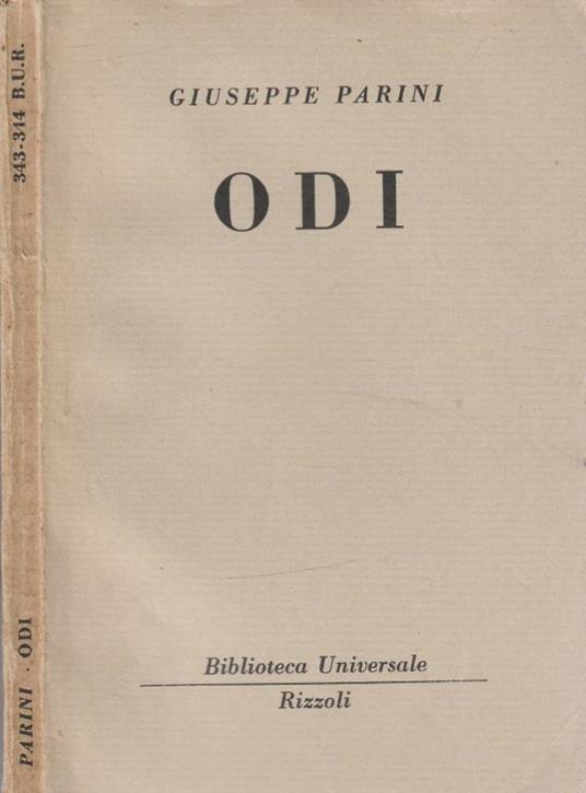 Odi - Giuseppe Parini - copertina