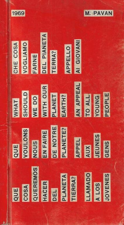 Che cosa vogliamo farne del pianeta terra? Appello ai giovani - Mario Pavan - copertina