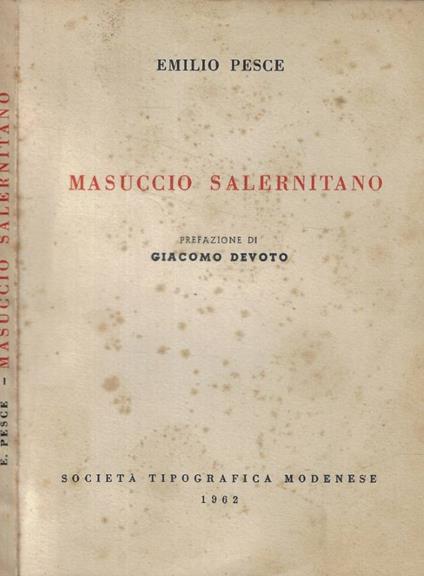 Masuccio salernitano - Emilio Pesce - copertina