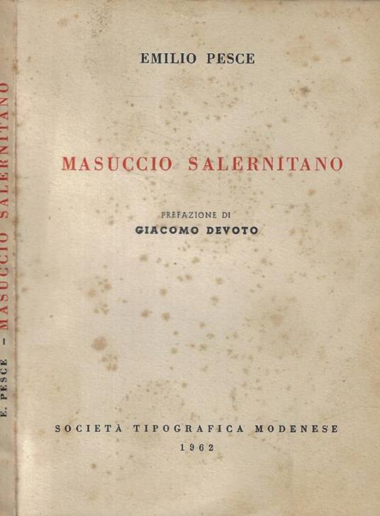 Masuccio salernitano - Emilio Pesce - copertina