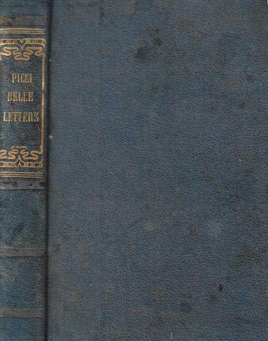 Compendio della guida allo studio delle belle lettere - Giuseppe Picci - copertina