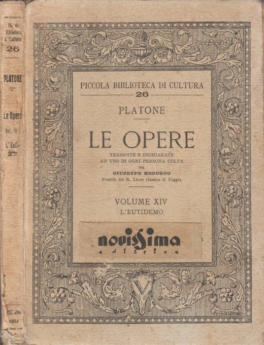 Le opere vol XIV - Platone - copertina