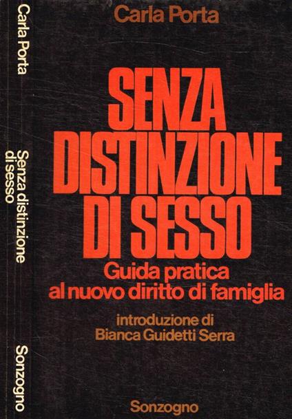 Senza distinzione di sesso - Carlo Porta - copertina