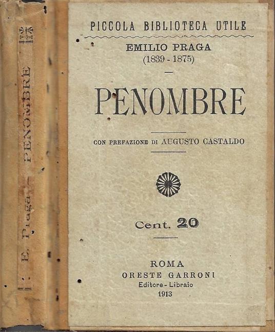 Penombre - Emilio Praga - copertina