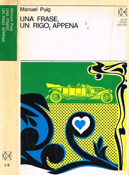 Una frase, un rigo appena - Manuel Puig - copertina
