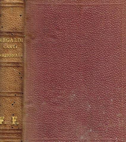 Canti nazionali - Giuseppe Regaldi - copertina