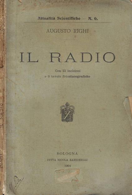 Il radio - Augusto Righi - copertina