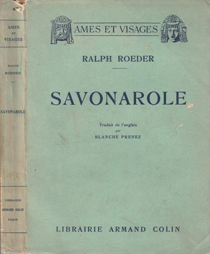 Savonarole - Ralph Roeder - copertina