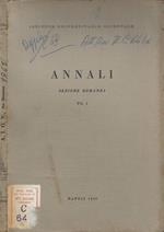 A.I.O.N. - Annali dell'Istituto Universitario Orientale di Napoli. Sezione Romanza. Vol. VII, 1