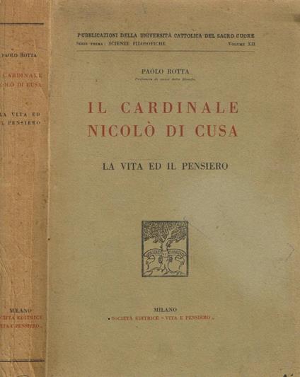 Il cardinale Nicolò di Cusa - Paolo Rotta - copertina