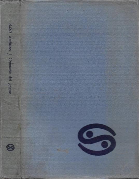 Cronache del ghetto - Adolf Rudnicki - copertina