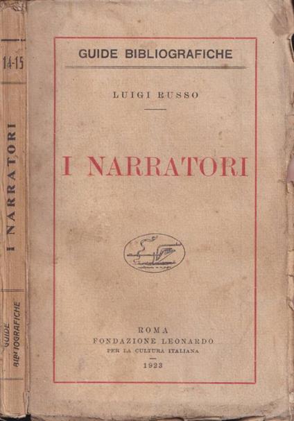 I narratori - Luigi Russo - copertina