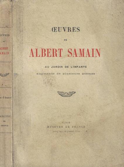 Au jardin de l'enfante - Albert Samain - copertina