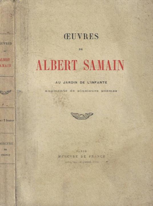 Au jardin de l'enfante - Albert Samain - copertina