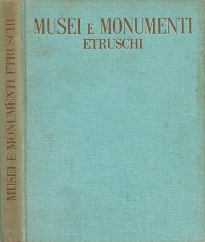 Musei e Monumenti Etruschi - Maria Santangelo - copertina