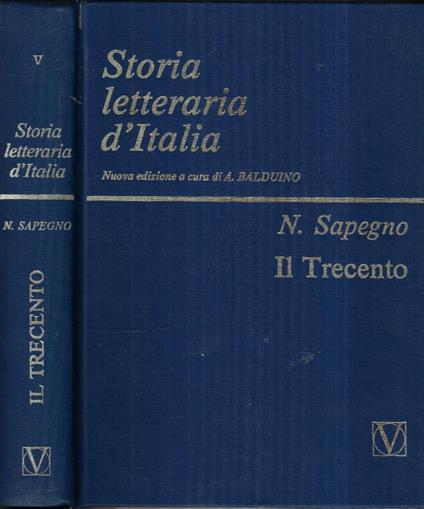 Il Trecento - Natalino Sapegno - copertina