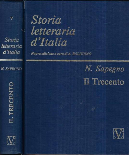 Il Trecento - Natalino Sapegno - copertina