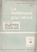La settimana giuridica anno VI, nuova serie, n 49, 1965