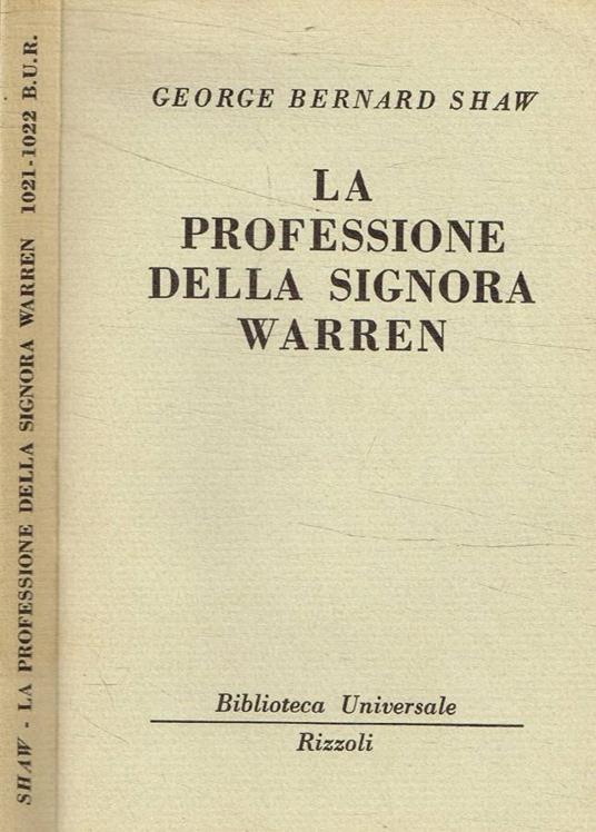 La professione della signora Warren - George Bernard Shaw - copertina