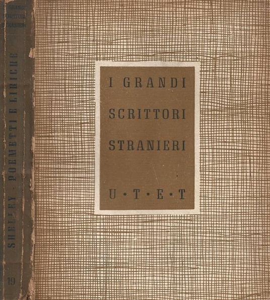 Poemetti e liriche - Percy Bysshe Shelley - copertina