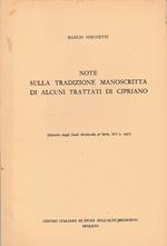 Note sulla tradizione manoscritta di alcuni trattati di Cipriano