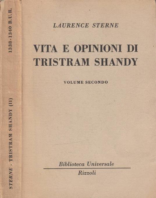 Vita e opere di Tristram Shandy vol II - Laurence Sterne - copertina
