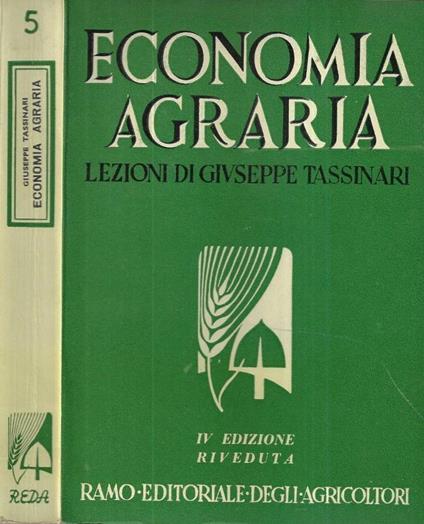 Economia agraria - Giuseppe Tassinari - copertina