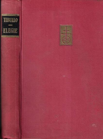 Elegie - Albio Tibullo - copertina