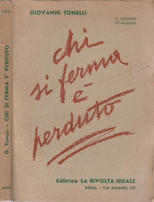 Chi si ferma è perduto - Giovanni Tonelli - copertina