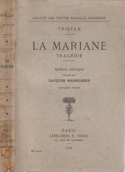 La mariane - Tristan - copertina