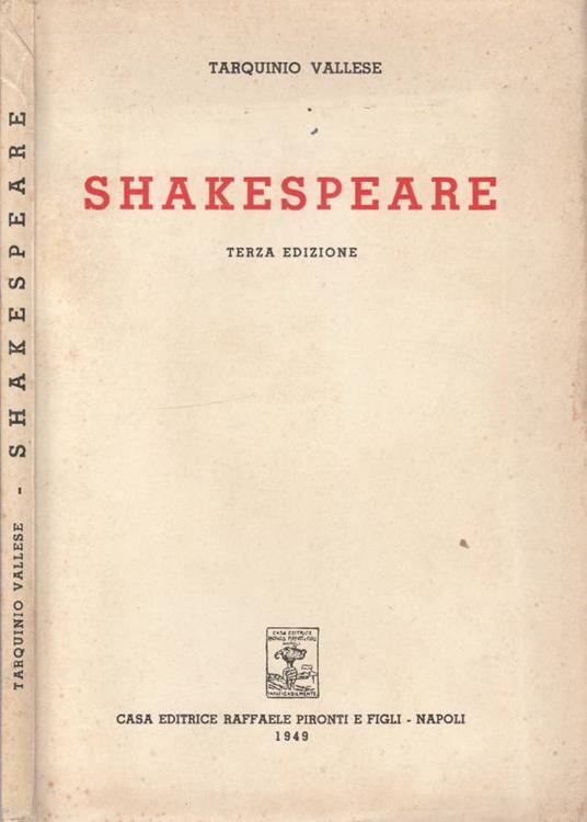 Shakespeare - Tarquinio Vallese - copertina