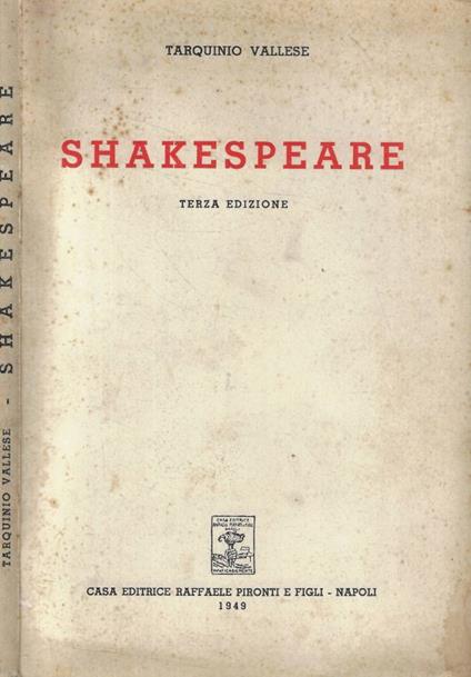 Shakespeare - Tarquinio Vallese - copertina