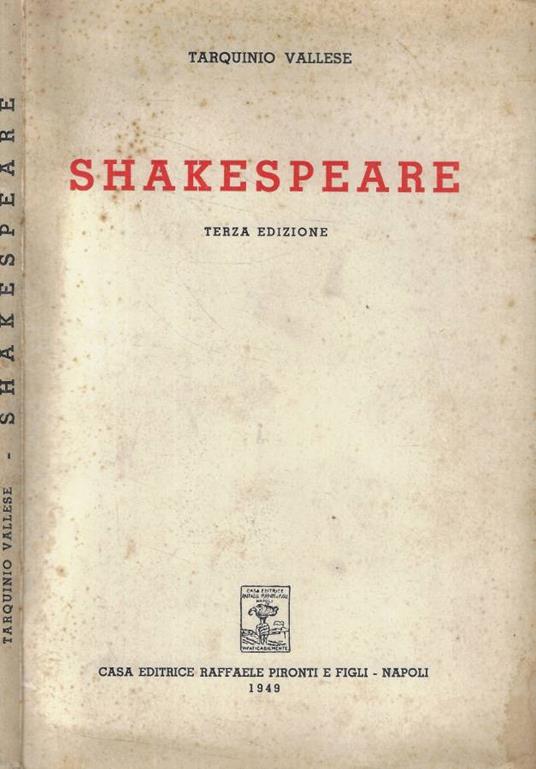 Shakespeare - Tarquinio Vallese - copertina
