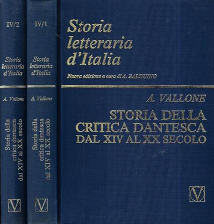 Storia della critica dantesca dal XIV al XX secolo Vol. 1 - 2 - Aldo Vallone - copertina