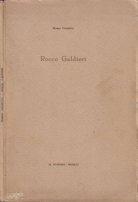 Rocco Galdieri - Mario Venditti - copertina