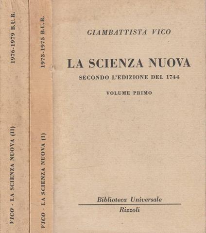 La scienza nuova vol I,II - Giambattista Vico - copertina